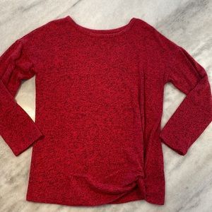 Girls Red and black lightweight Sweater, Size 7-8